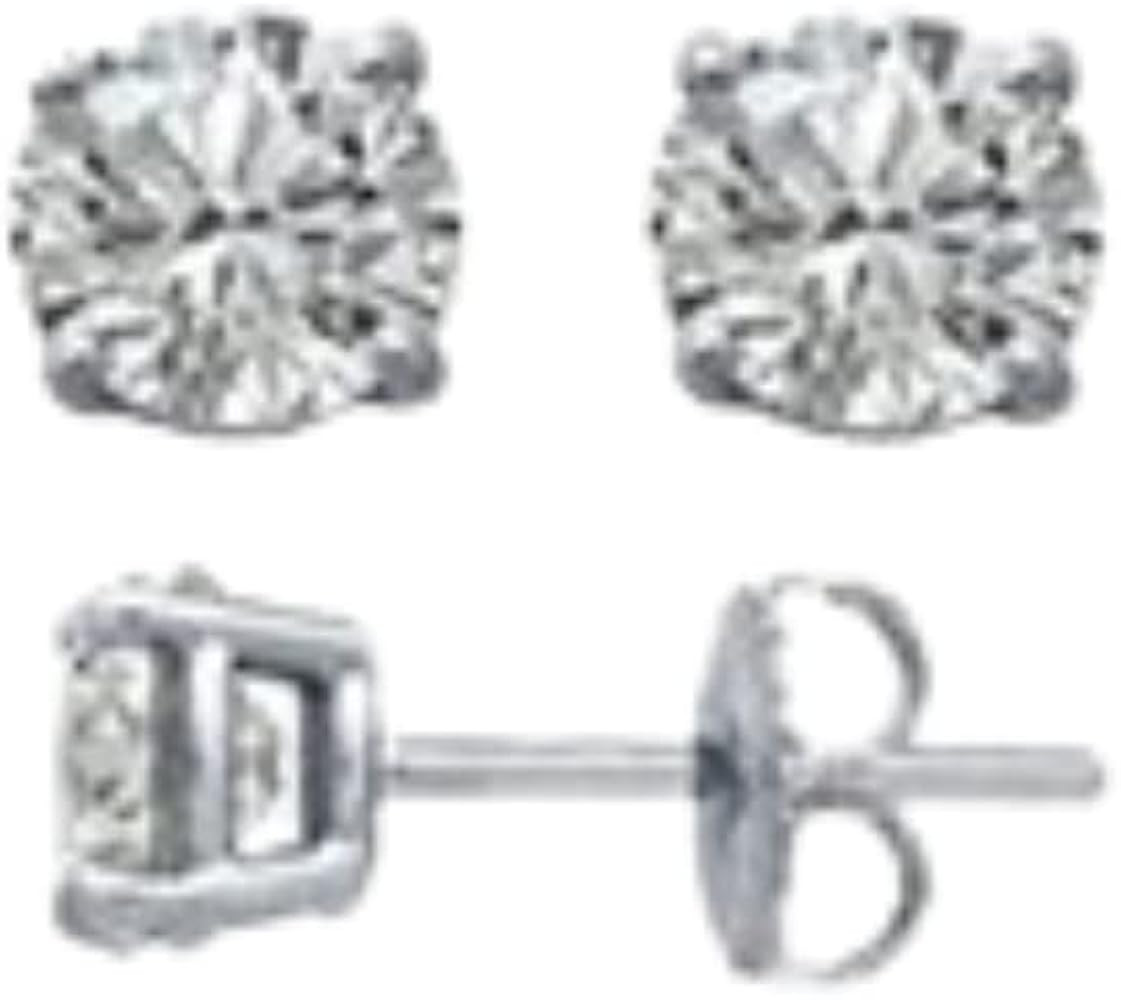 Tachyonized 5mm Clear Stud Earrings Sterling Silver - The Ear is a Microsystem - Energize It | Amazon (US)