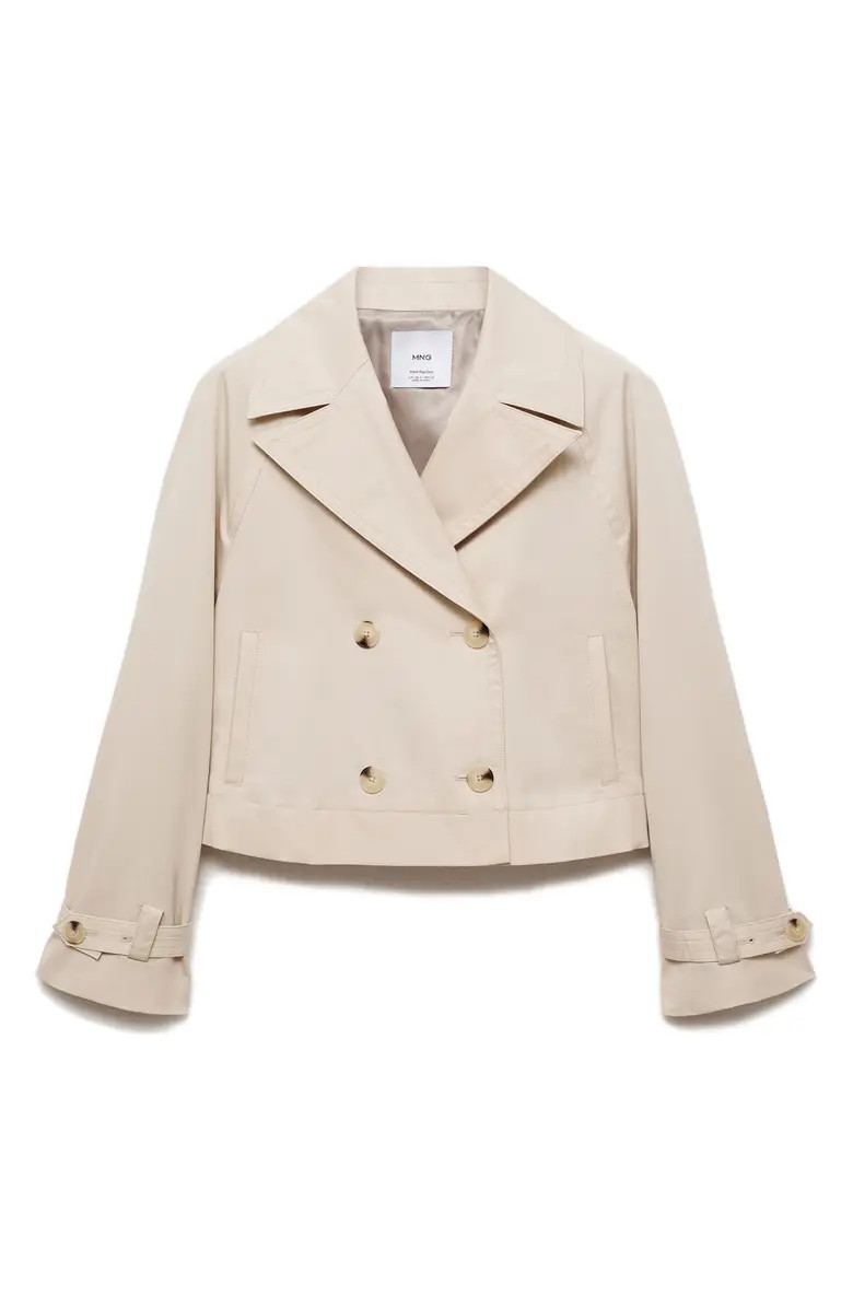 Double Breasted Crop Trench Coat | Nordstrom