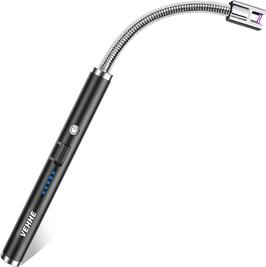 VEHHE Candle Lighter, Electric Rechargeable Arc Lighter with LED Battery Display Long Flexible Ne... | Amazon (US)