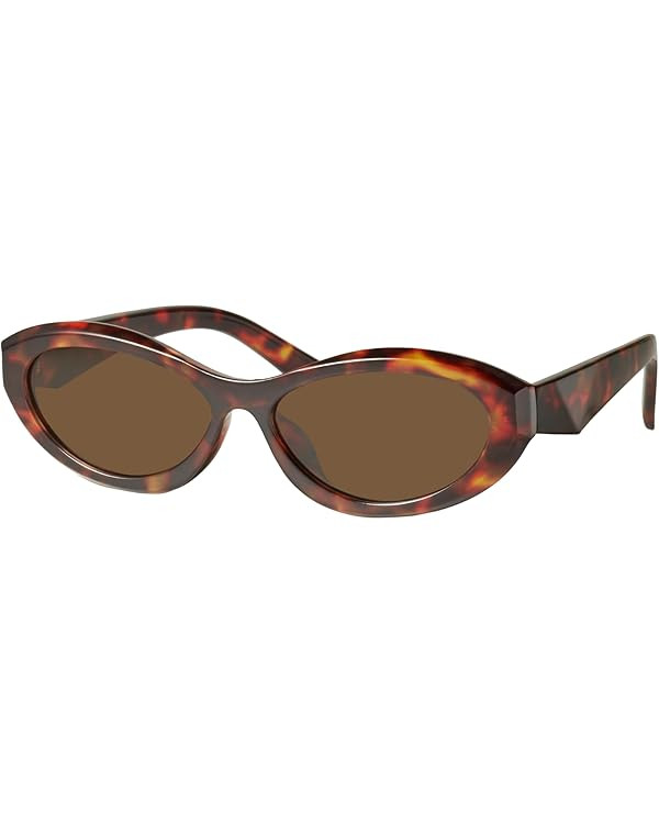 mosanana Oval Cat Eye Sunglasses for Women Retro Y2K Style MS52372 | Amazon (US)