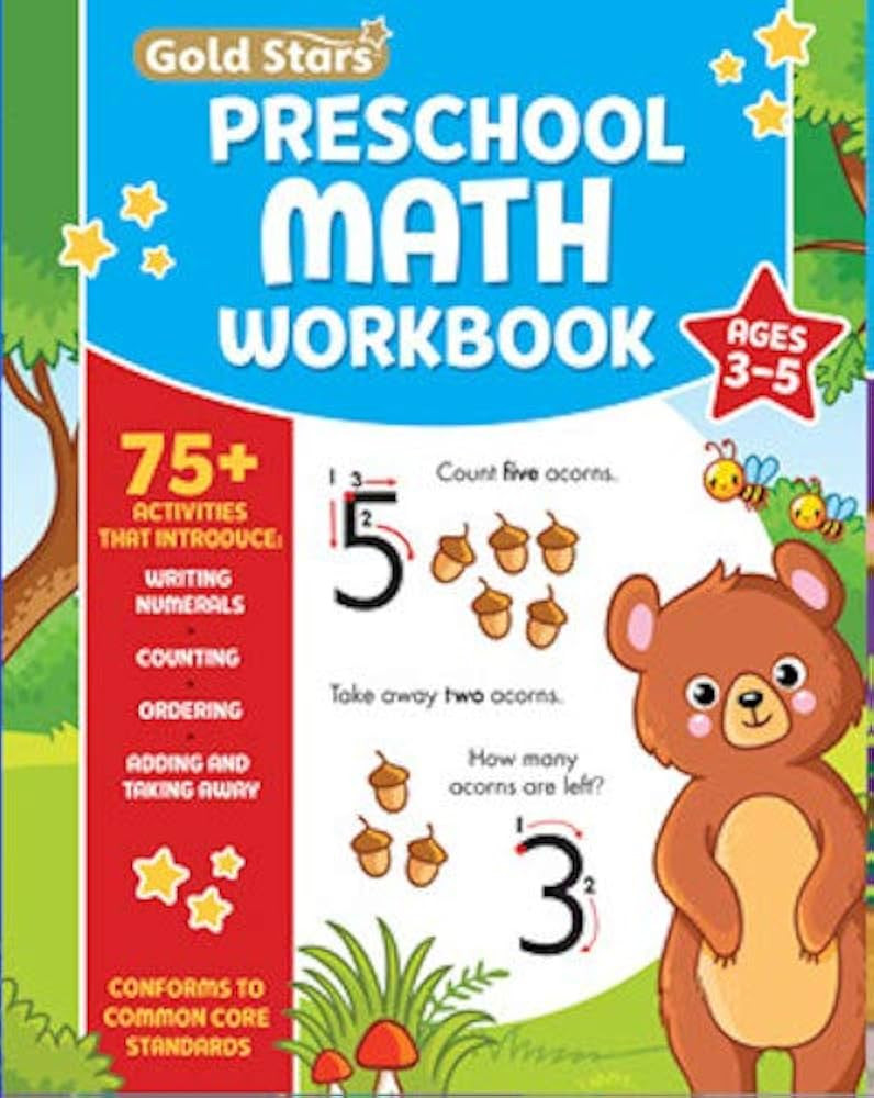 Preschool Math Workbook Ages 3 to 5: 75+ Activities Addition & Subtraction, Counting and Writing ... | Amazon (US)