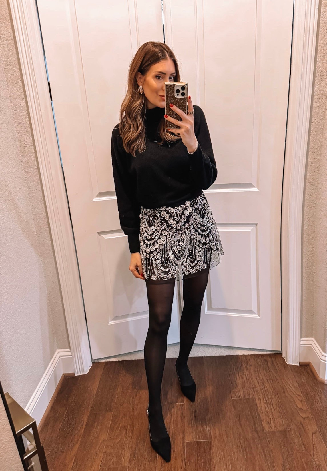 Skort is back in stock!! Wearing small in both skort and sweater 

#LTKHoliday #LTKSaleAlert #LTKootd
