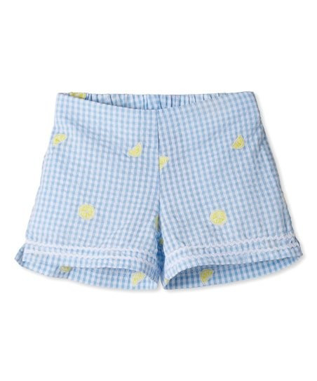 Blue Lemon Gingham Harper Shorts - Toddler & Girls | Zulily
