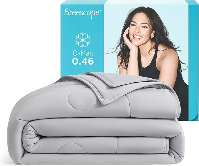 Breescape BlendTek™ Q-Max>0.46 Tech - Edredón refrescante, manta transpirable para quienes due... | Amazon (US)