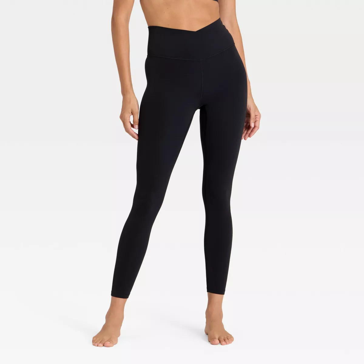 Women's Everyday Soft Crossover 7/8 Leggings - All In Motion™ Black M | Target