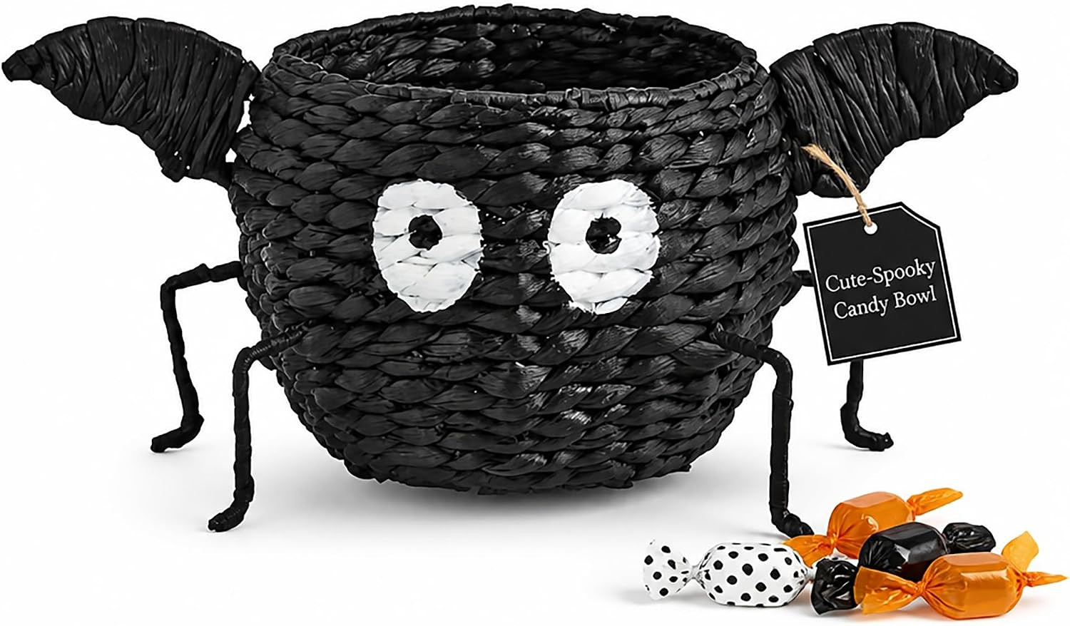Mud Pie Halloween Hyacinth Footed Bat Candy Bowl | Amazon (US)