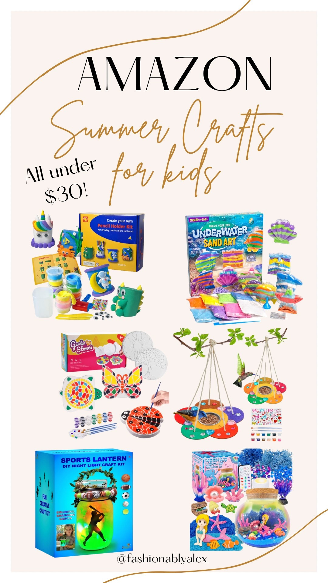 Need some fun summer activities to do with your kiddos? Check out these fun arts and crafts from Amazon! All under $30! #summerfun #summeractivities

#LTKKids #LTKFindsUnder50 #LTKSummerEdit