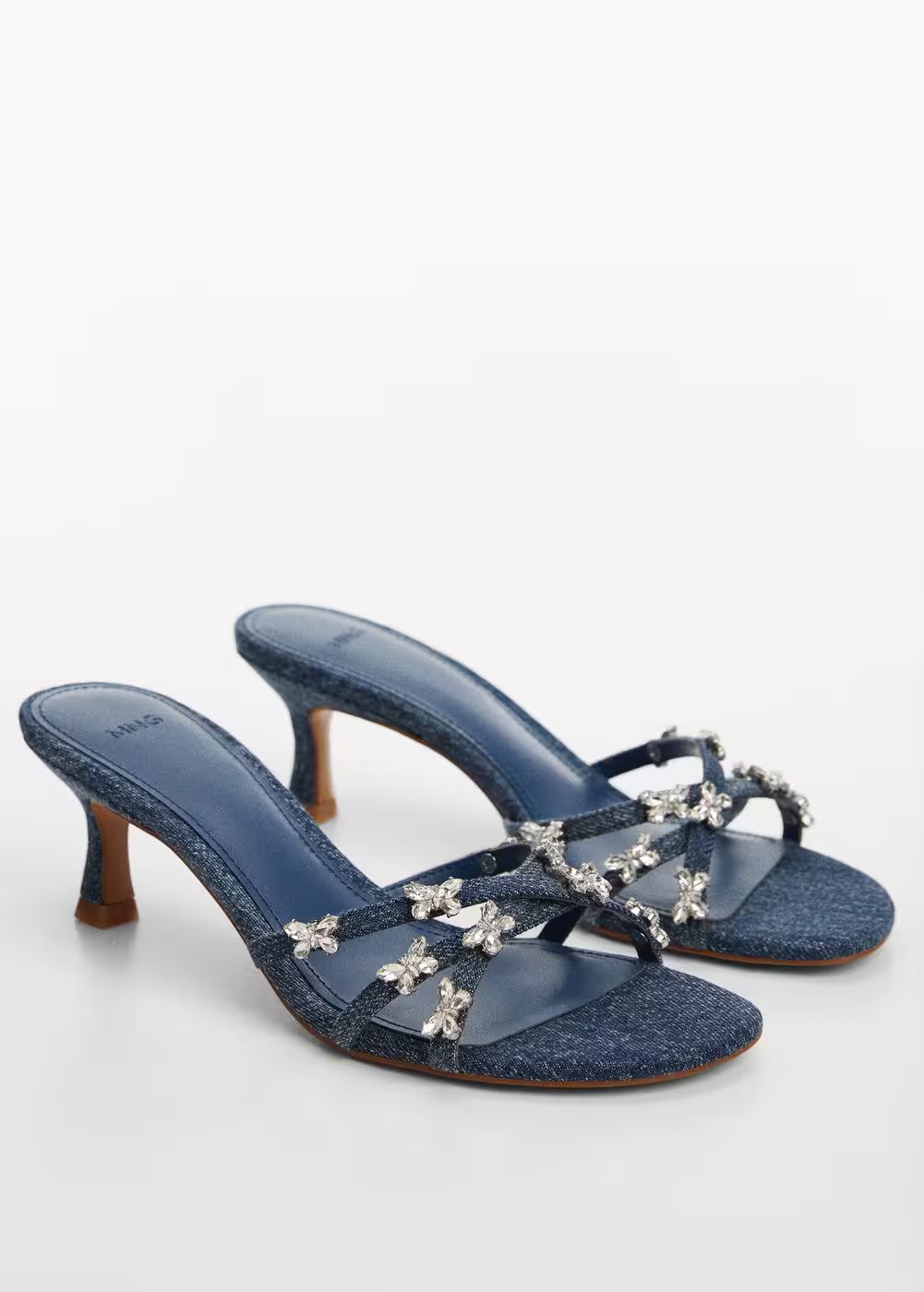 Heeled denim sandals | MANGO (US)