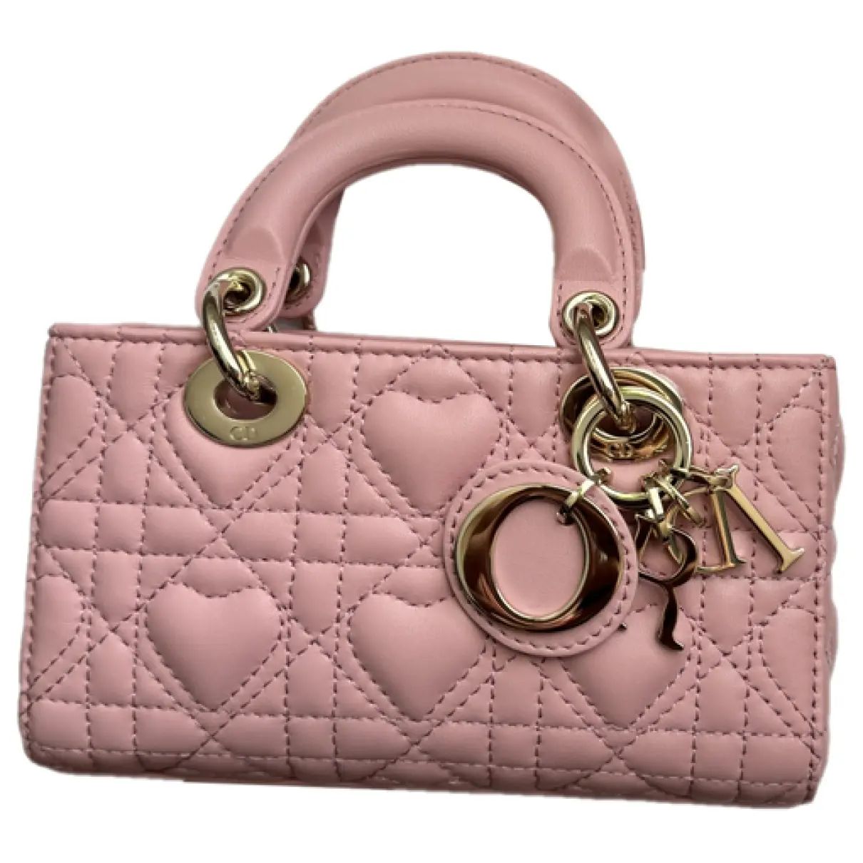 Lady d-joy leather mini bag Dior Pink in Leather - 41649229 | Vestiaire Collective (Global)