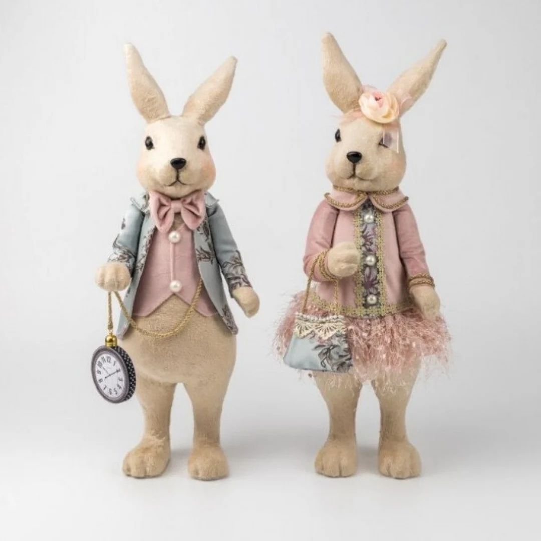 Elegant Dressed Bunny Couple Assortment 20, Wreath Attachment, Easter Bunny Decor, Spring Bunny D... | Etsy (US)