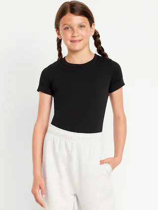 Fitted Seamless Ribbed Performance Top for Girls | Old Navy (CA)