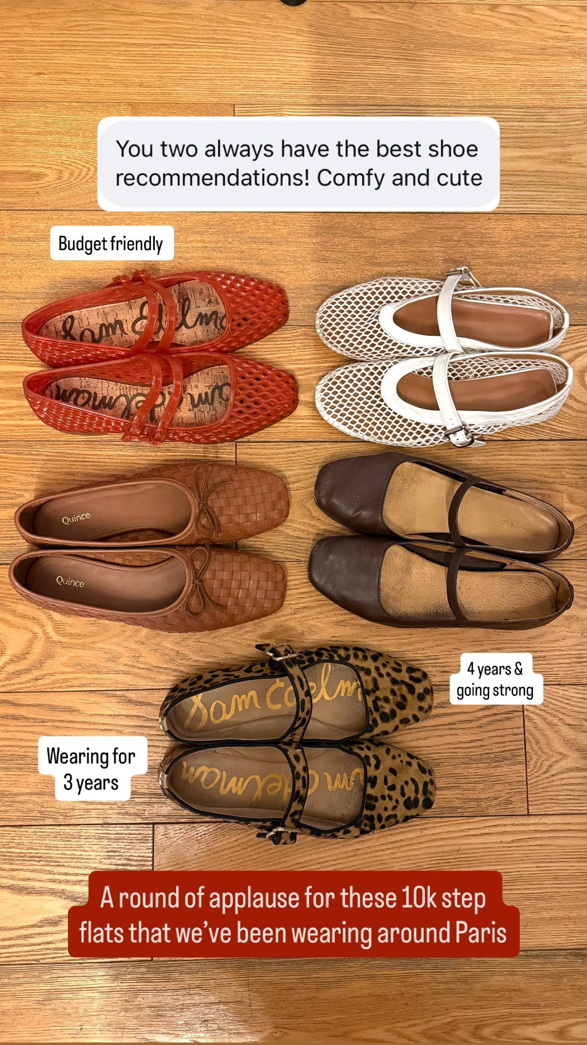 Comfy 10k step tested flats were wearing in Paris. Sized up 1/2 in all but the white mesh pair.

#LTKSaleAlert #LTKSeasonal #LTKTravel