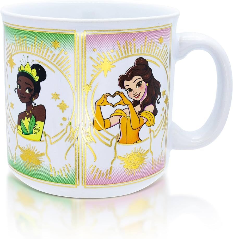 Silver Buffalo Disney Princess Mystic Tarot Card Featuring Cinderella, Ariel, Tiana, and Belle Ce... | Amazon (US)