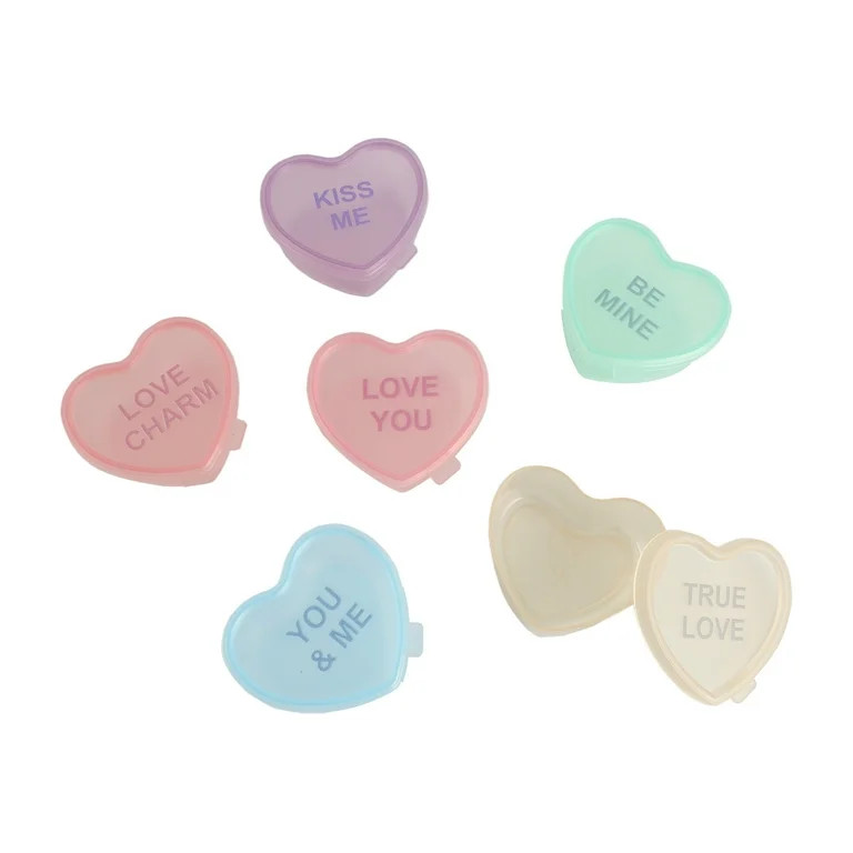 Cook with Color 24 Piece Mini Snack Containers with Lids, Conversation Heart Design, 12 Pastel Bo... | Walmart (US)