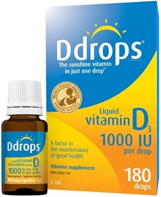 Ddrops Adults 1000IU Liquid Vitamin D3 Drop, 5ml | Amazon (CA)