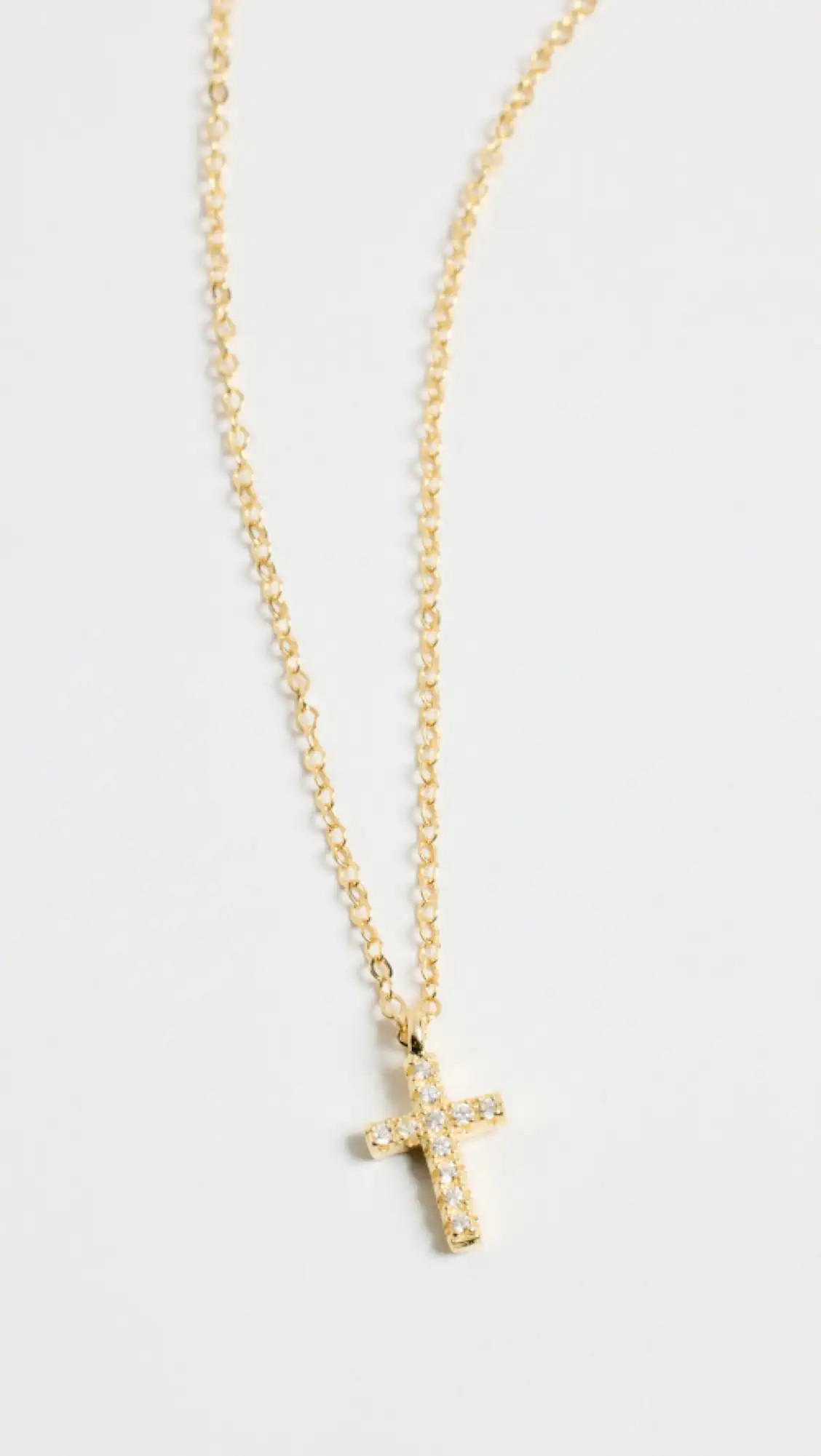 By Adina Eden Mini Pave Cross Necklace | Shopbop | Shopbop