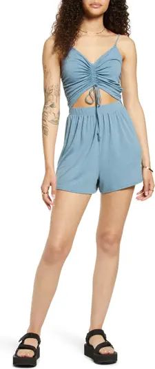 Ruched Cutout Romper | Nordstrom