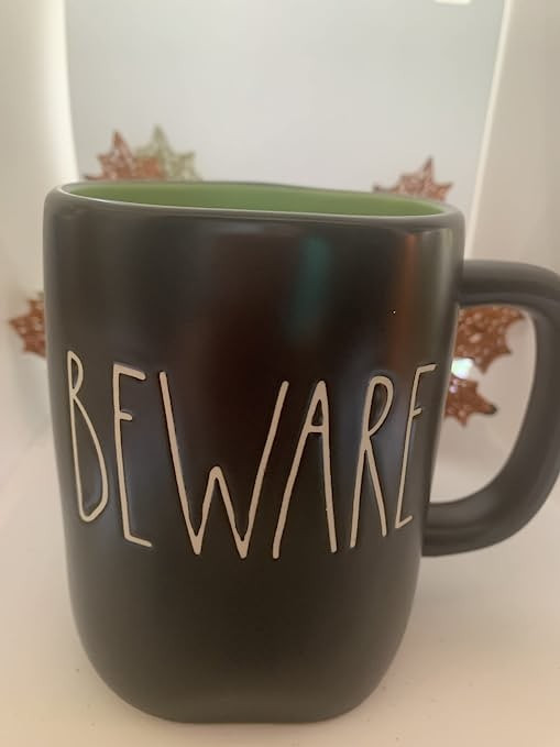Rae Dunn BEWARE Black And Green Halloween Fall Coffee, Tea Mug | Amazon (US)