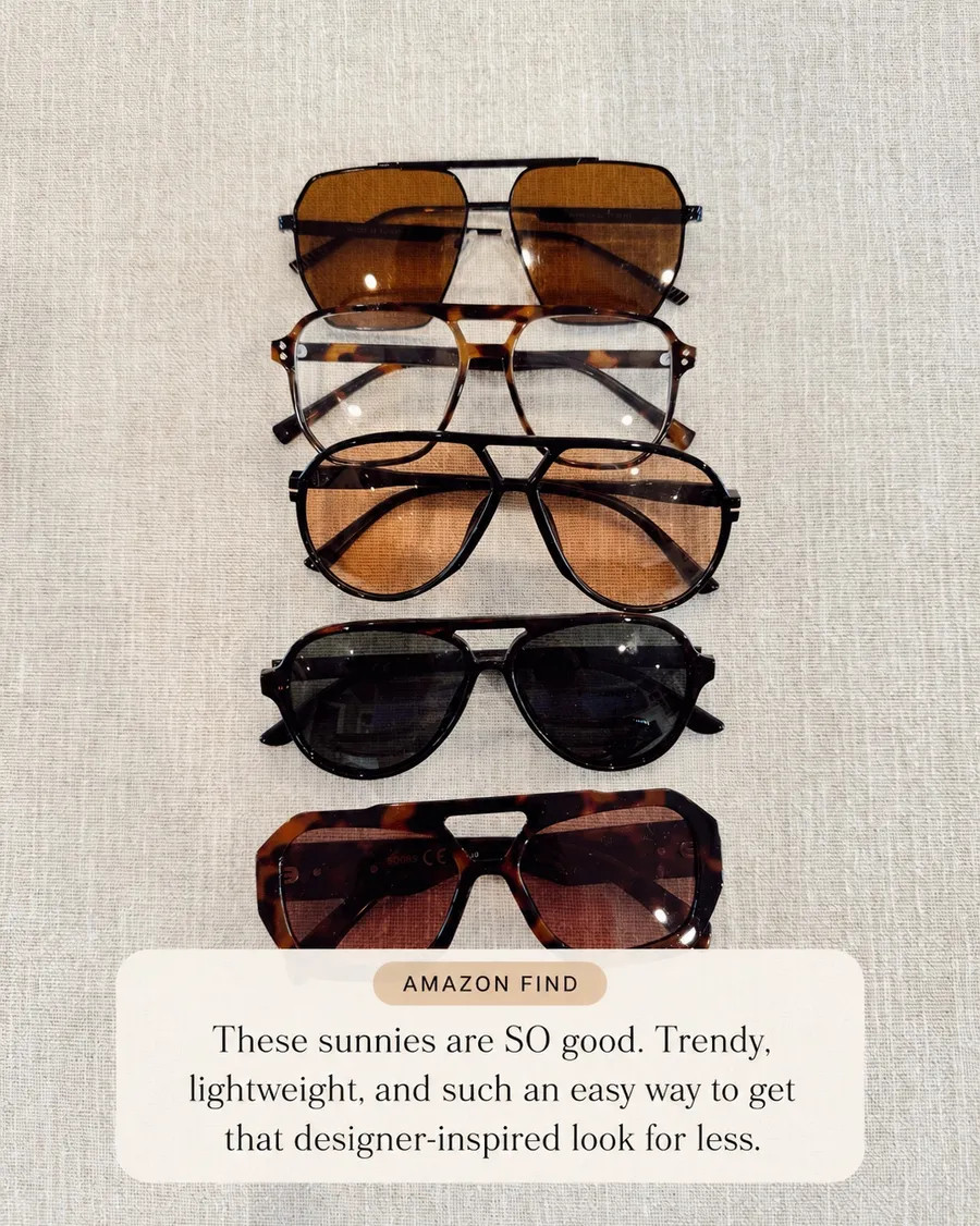 My go to sunglasses this summer!

sunglasses, amazon finds, finds under $25, watch now, summer accesories, katy roach, livingmybeststyle 

 #LTKootd #LTKSeasonal