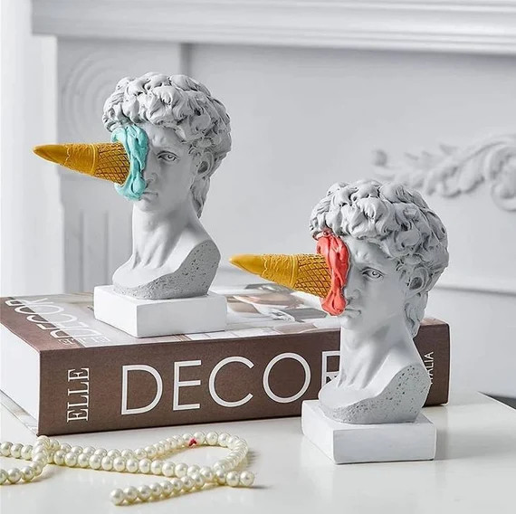 David Bust Greek Statue Home Modern Art Sculpture Figurine - Etsy | Etsy (US)