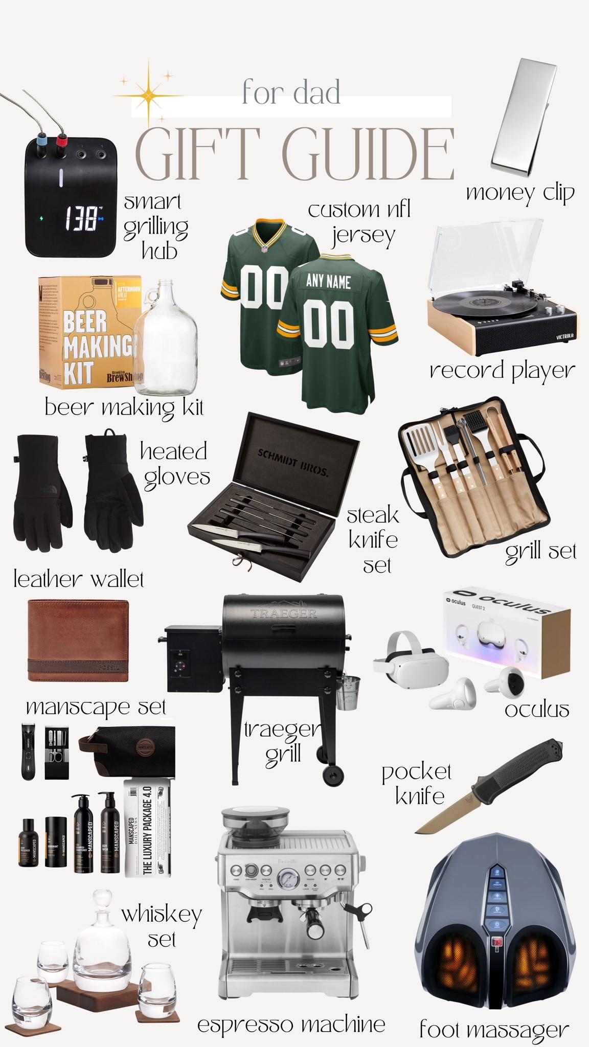 2022 holiday gift guide ideas for dad, jerseys, grilling beard, kit wallet pocket knife, oculus record player

#LTKCyberweek #LTKSeasonal #LTKHoliday