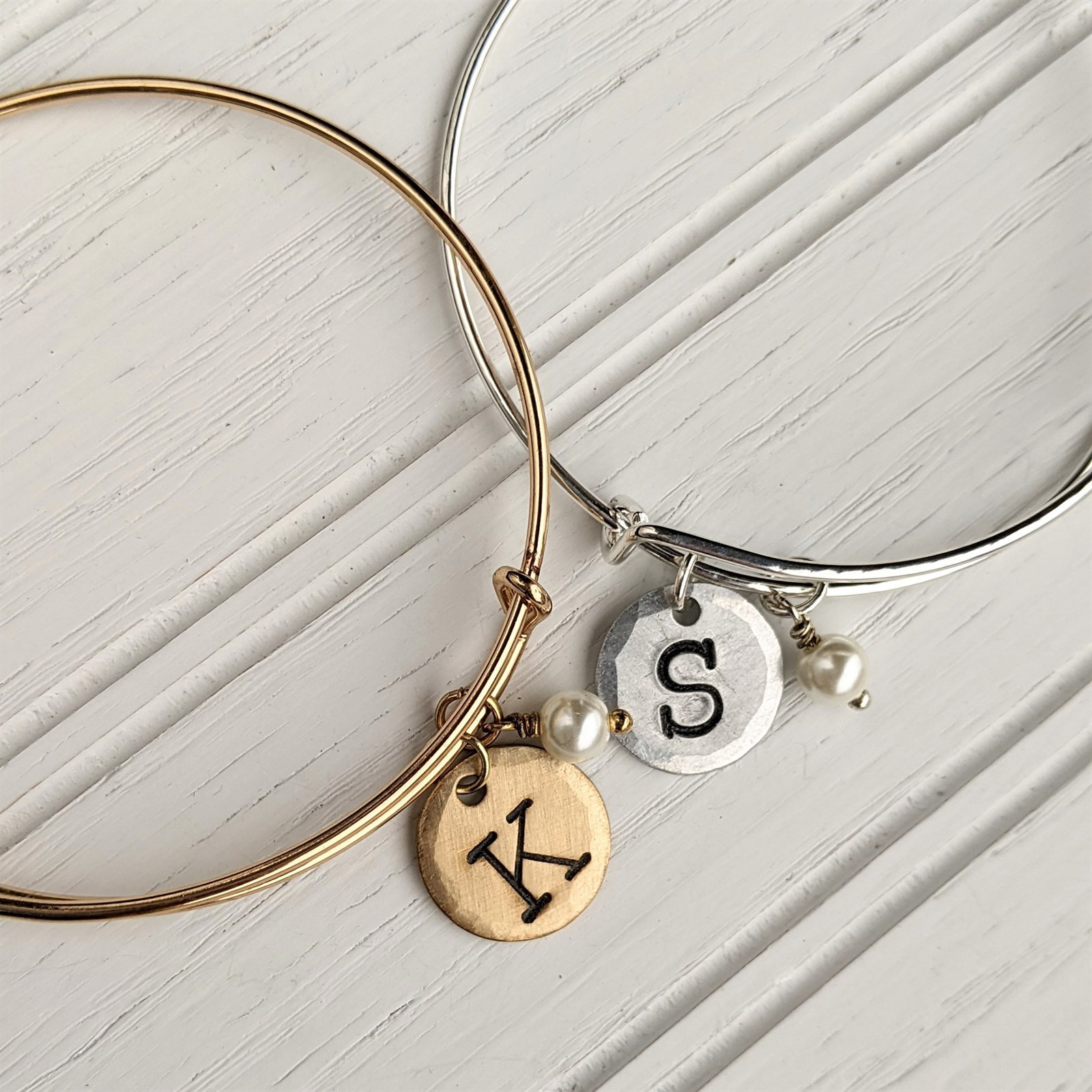 Initial Pearl Bangles | Jane
