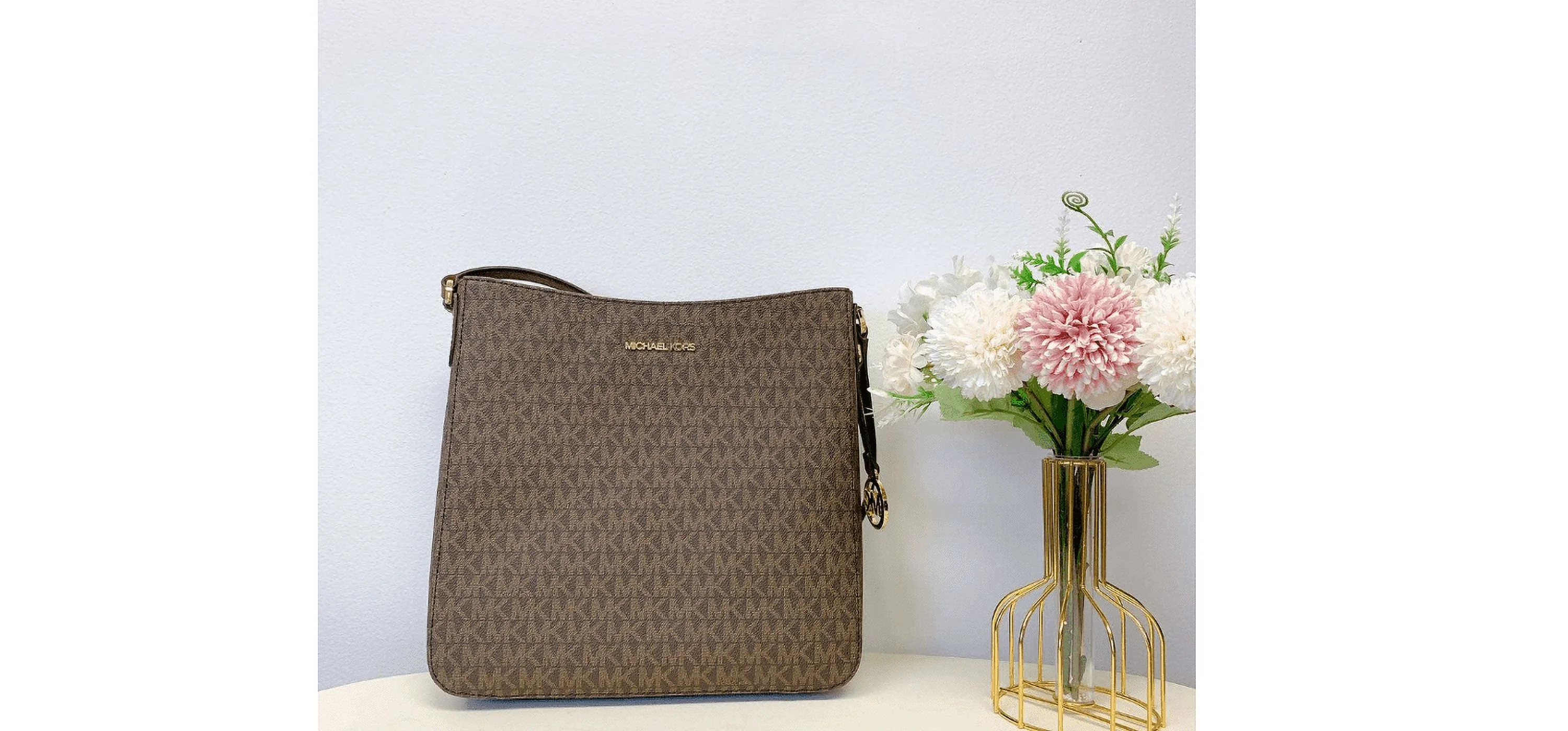 Michael Kors Women's Jet Set Travel Large Shoulder Bag No Size (Brown Acorn) … | Walmart (US)