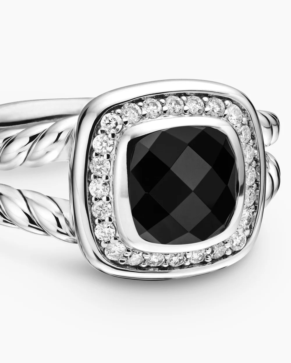 David Yurman | Petite Albion Ring in Sterling Silver with Diamonds, 7mm | David Yurman