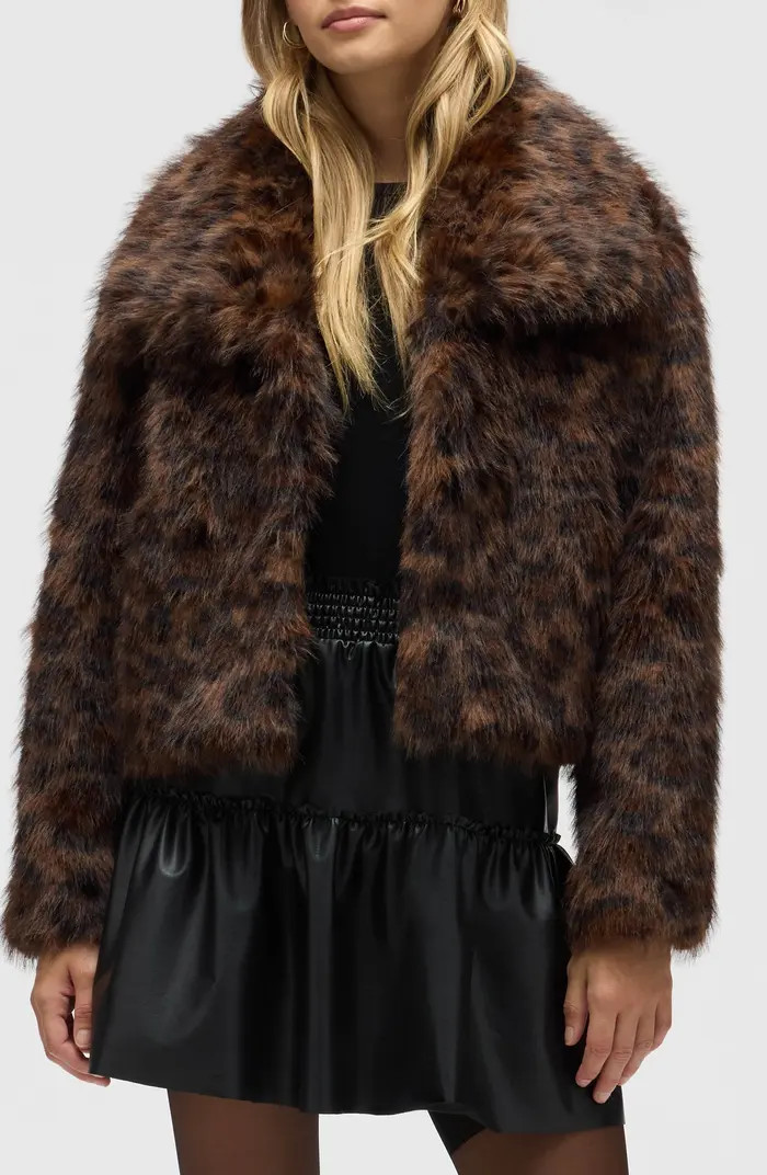 Long Faux Fur Cropped Jacket | Nordstrom Rack