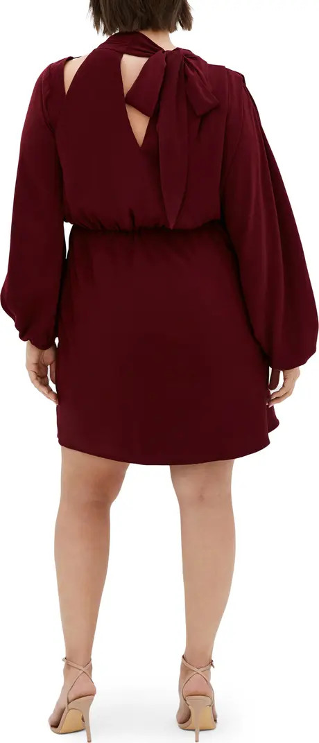 Jaylee Shoulder Cutout Long Sleeve Dress | Nordstrom