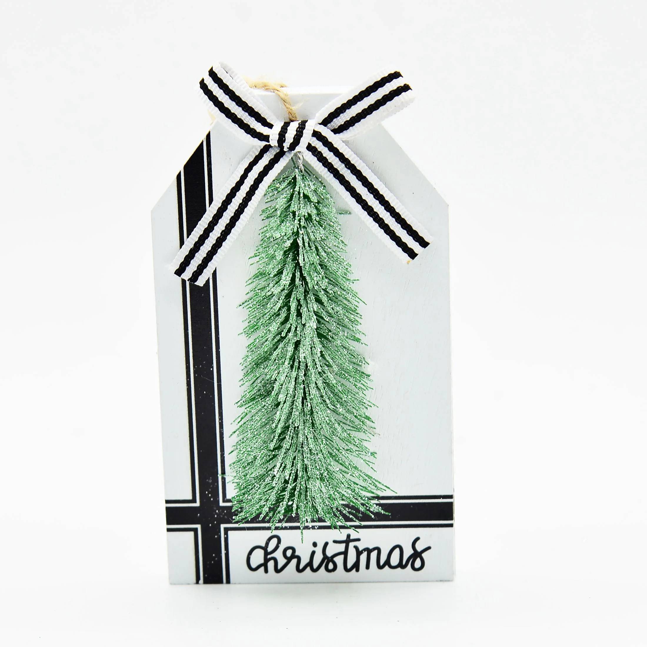 Holiday Time White Gift Tag Themed Christmas Tree Decorative Hanging Ornament, 5.7"H - Walmart.co... | Walmart (US)