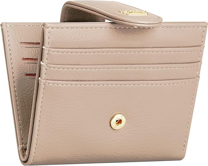 GEEAD Small Wallets for Women Slim Bifold Credit Card Holder Minimalist Zipper Coin Pocket | Amazon (US)