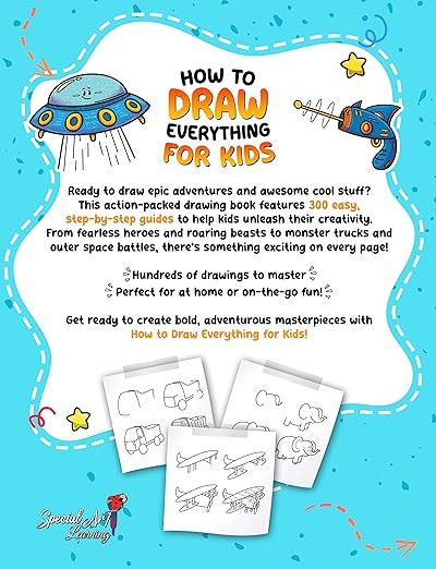 How to Draw Everything for Kids: 300 Step-by-Step Drawings of Cute Animals, Vehicles, Monsters, R... | Amazon (UK)