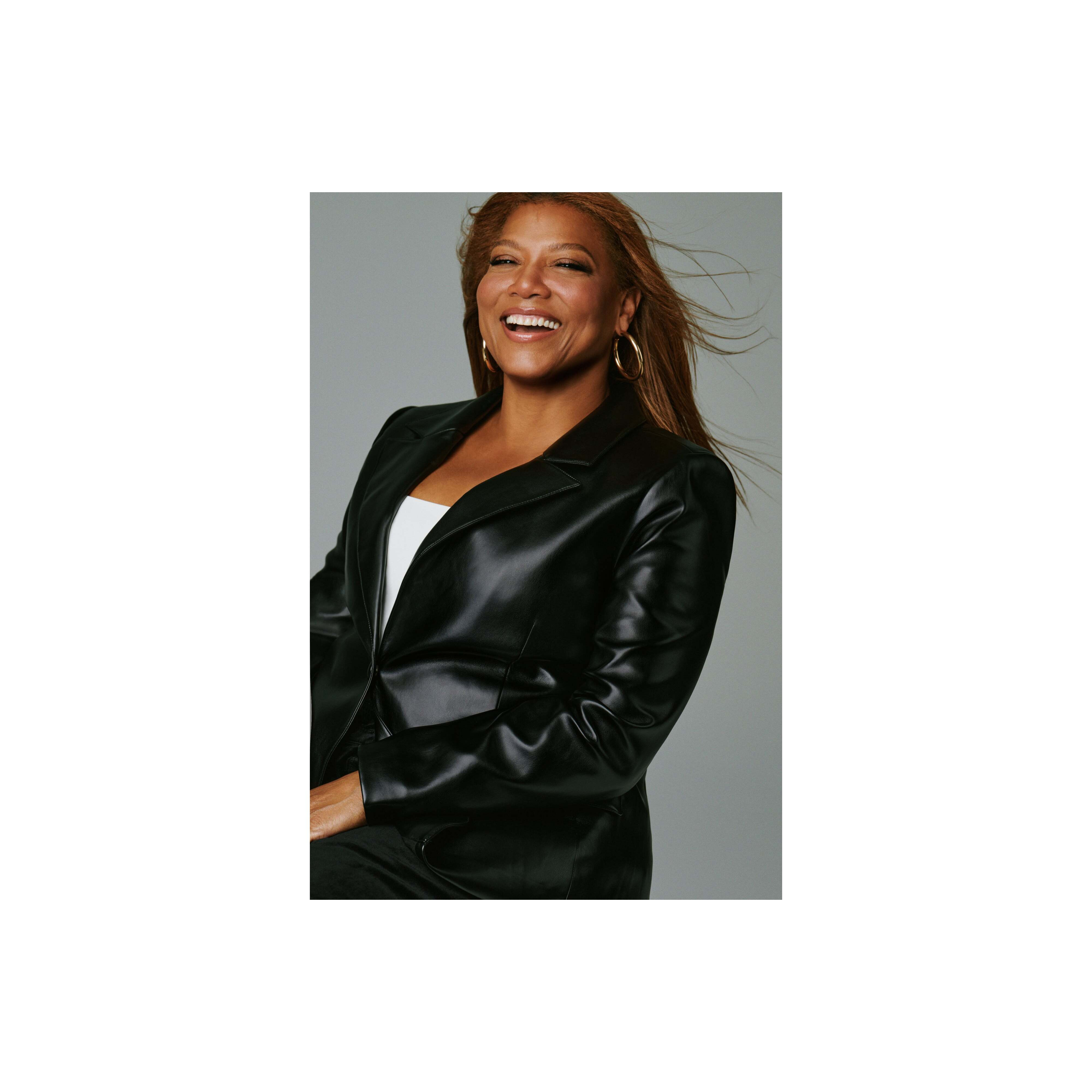Women's Faux Leather Sculpted Blazer | Black, Size Large | Good American by KhloÃ© Kardashian | Good American
