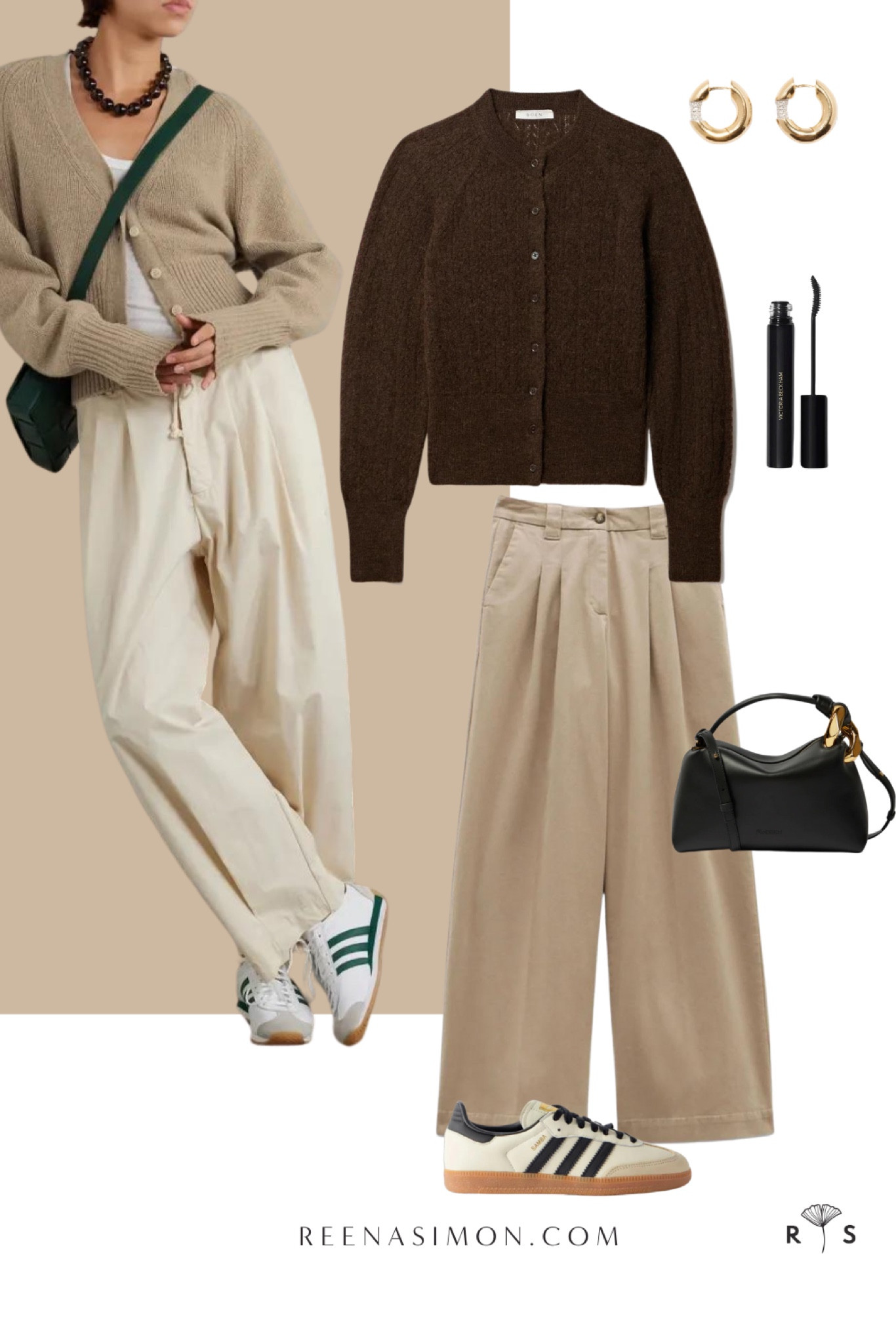 Effortlessly chic workwear is in. Tailored trousers are key and styling them doesn’t have to be tricky! Paired with a gorgeous brown cardi & the new in cream Adidas sambas you are all set! 











Workwear, tailored trousers, neutral tones, scandi style, handbag, Victoria beckham, sambas, Adidas



#LTKbeauty #LTKfindsunder100 #LTKstyletip