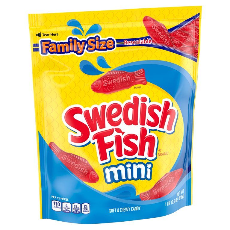 SWEDISH FISH Mini Soft & Chewy Candy, Family Size, 1.8 lb | Walmart (US)