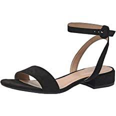 CUSHIONAIRE Women's Nila one band low block heel sandal +Wide Widths Available | Amazon (US)