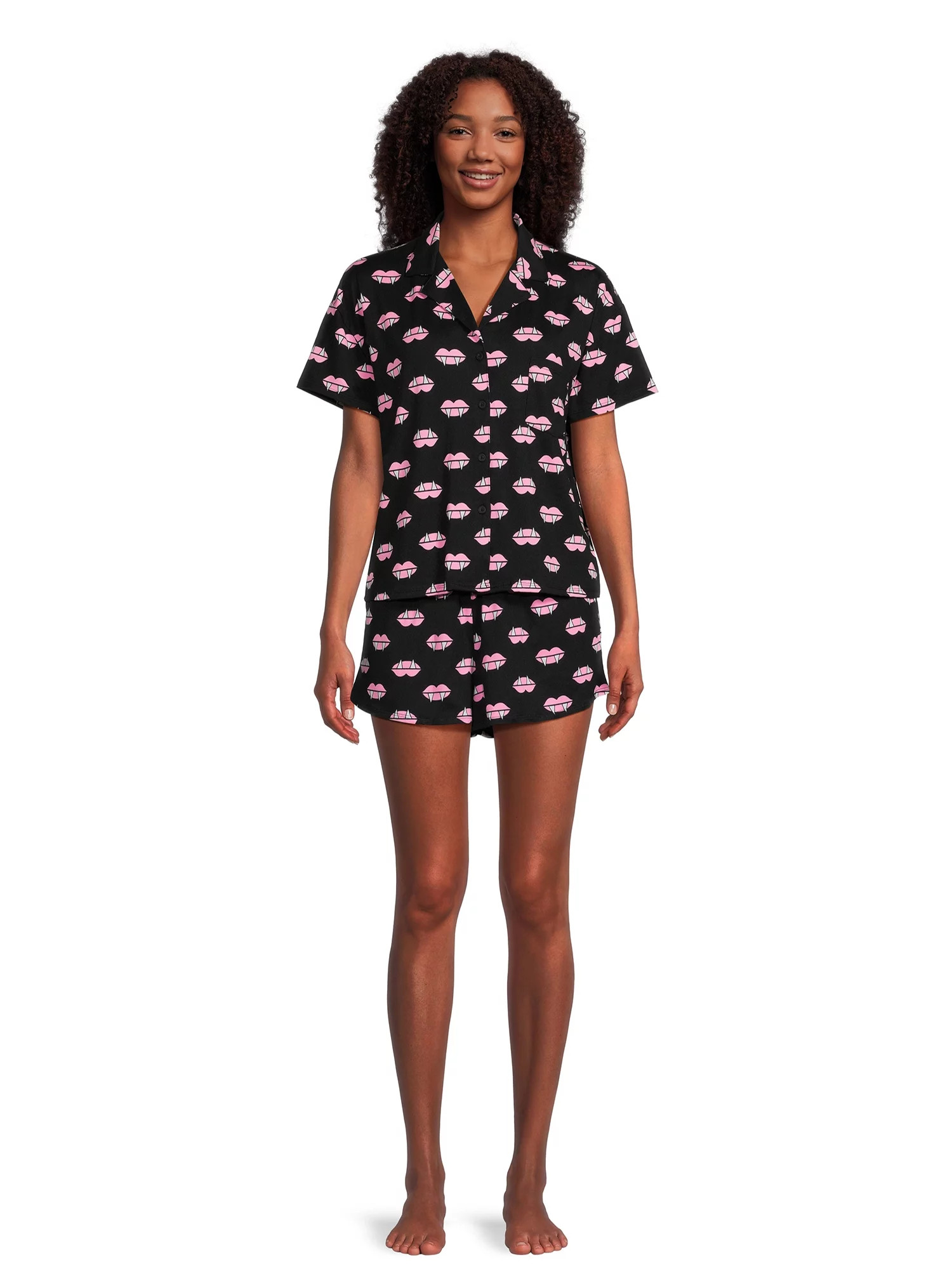 Way To Celebrate Womens Shorty Pajama Set, Sizes XS to 3X | Walmart (US)