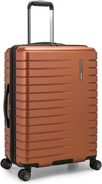 Traveler's Choice Archer Polycarbonate Hardside Spinner Luggage Set, Orange, Checked 25-Inch | Amazon (US)