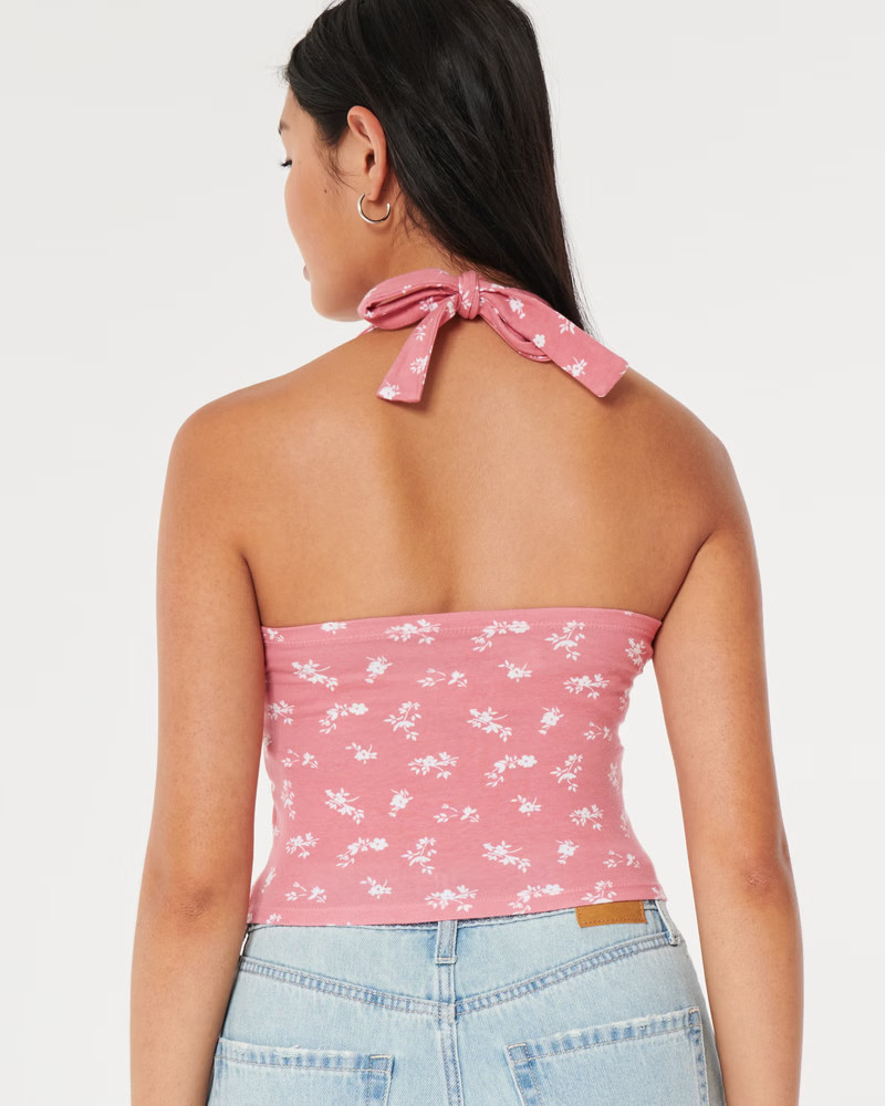 V-Neck Halter Top | Hollister (US)