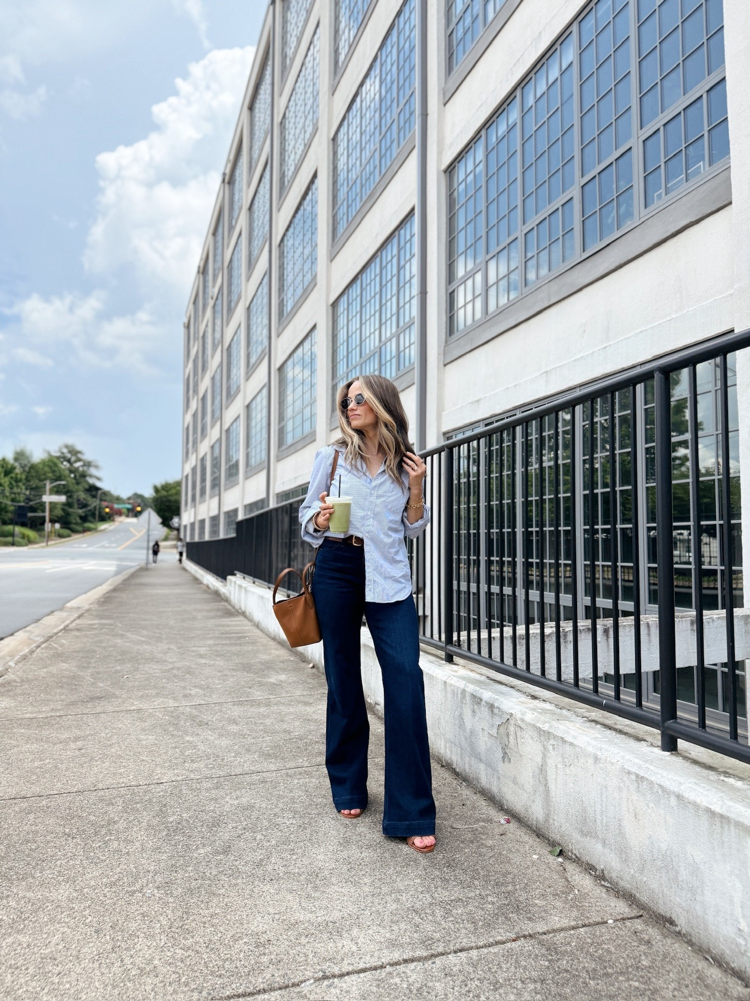 These jeans are a great staple for fall! I’m wearing size 26 but feel like they stretch so maybe size down if you’re on the fence. This button-down is so timeless and I’ve been loving it paired with these dark wash jeans!

#LTKStyleTip