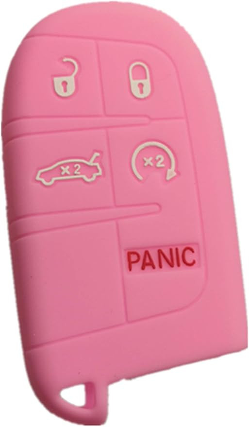 RUNZUIE Silicone Keyless Entry Remote Key Fob Cover Case Fit for Jeep Grand Cherokee Dodge Challe... | Amazon (US)