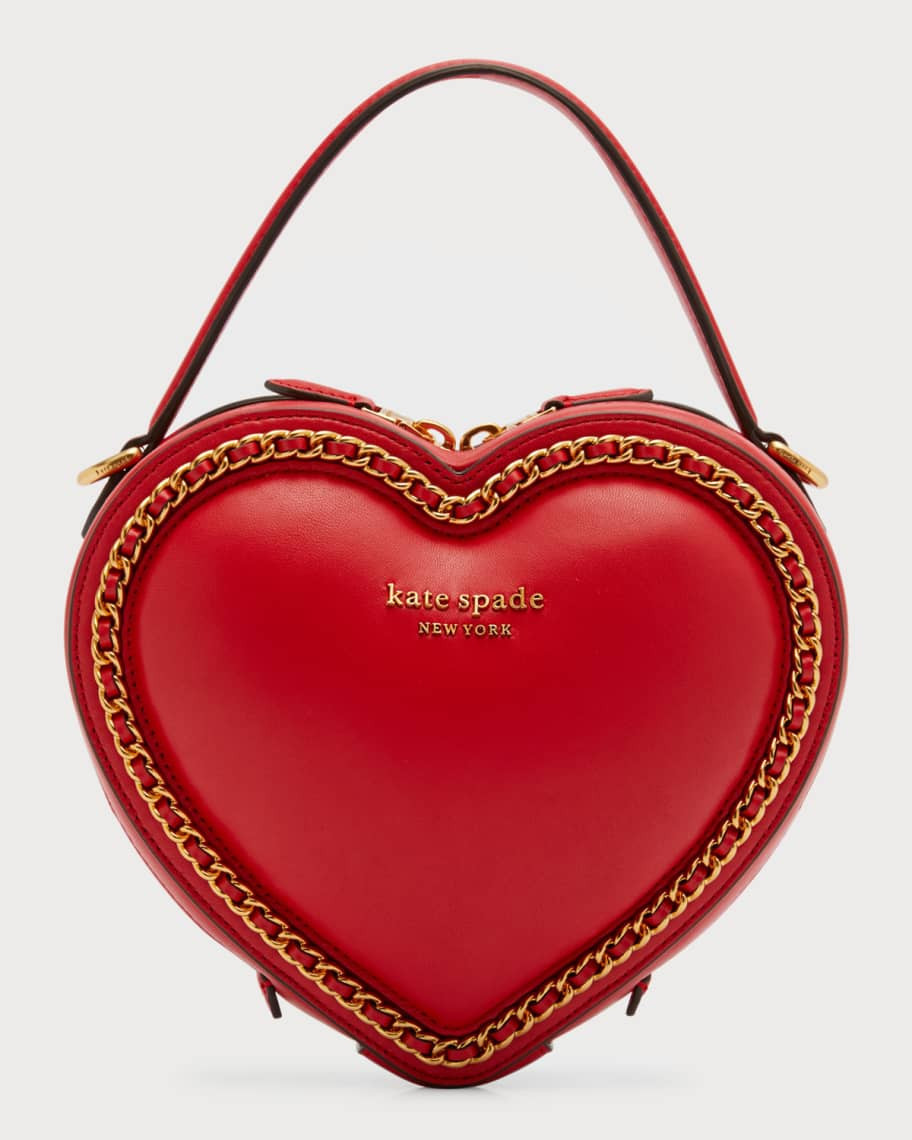 kate spade new york amour 3d heart leather crossbody bag | Neiman Marcus