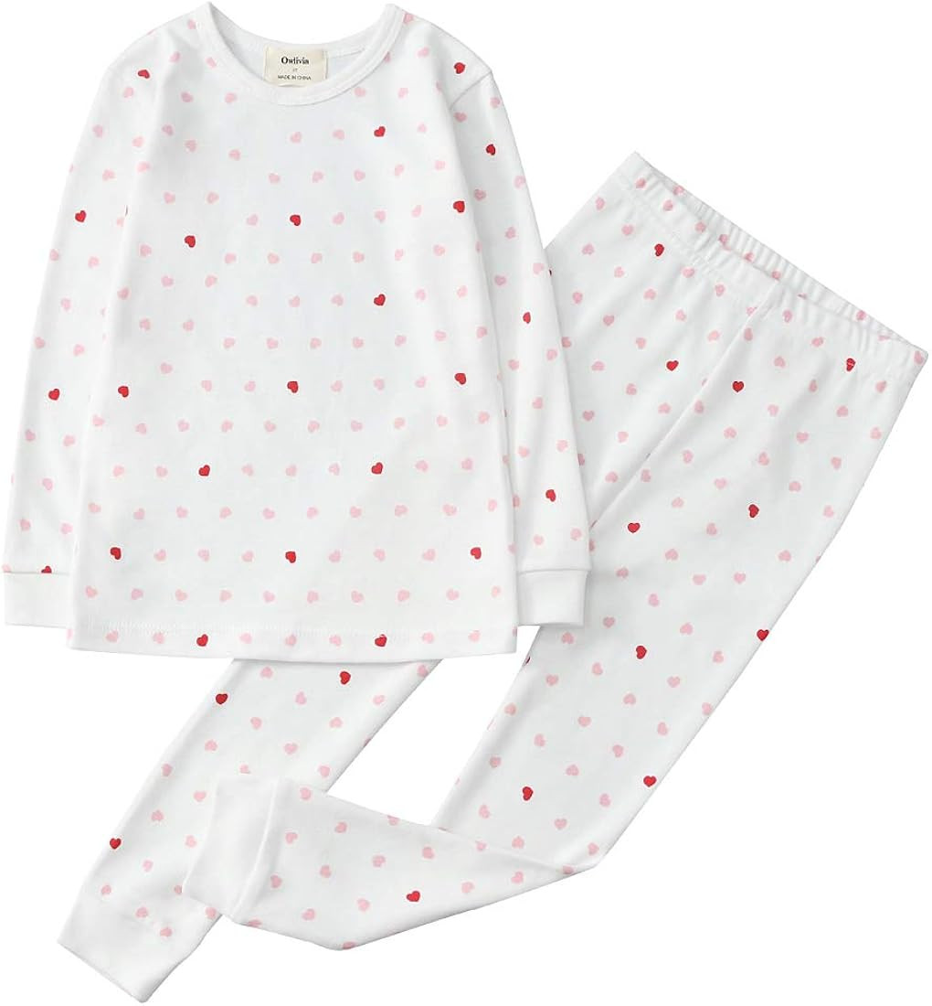 Owlivia 100% Organic Cotton Baby Long Sleeve Pajama Sets, Toddler Boy Girl 2-Piece Sleepwear | Amazon (US)