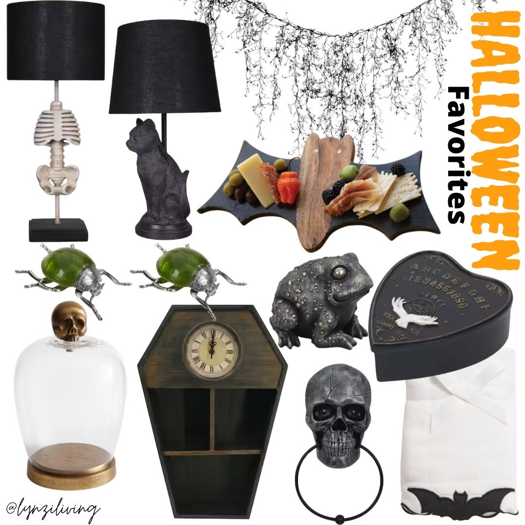 Halloween Favorites

Halloween decor 2025, Halloween decorations 2025, Halloween home decor 2025, Halloween table lamp, skeleton lamp, black cat lamp, black cat decor, Halloween garland, Halloween cheeseboard, bat cheeseboard, planchette box, Ouija box, frog decor, beetle decor, skeleton cloche, coffin shelf, goth decor, skeleton door knocker, bat towel, Halloween towel

#LTKSeasonal #LTKHalloween #LTKHome