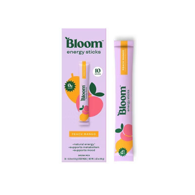 Bloom Energy Sticks Packs with Natural Energy Peach Mango - 10pk | Target