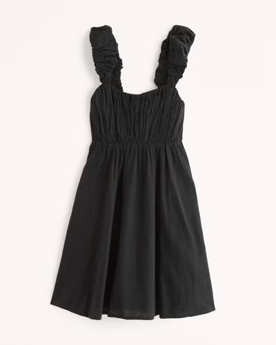 Women's Puff Strap Babydoll Mini Dress | Women's Dresses & Jumpsuits | Abercrombie.com | Abercrombie & Fitch (US)