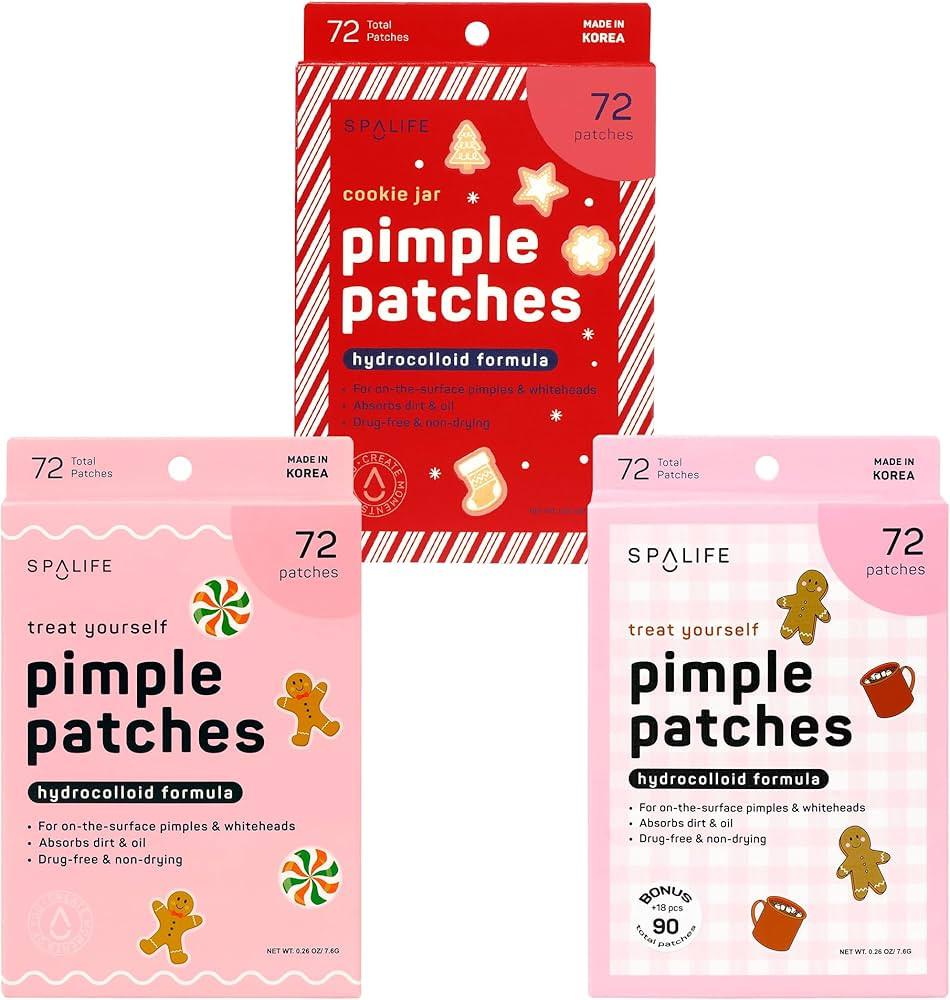 SpaLife Beauty Holiday Treats Pimple Patches – Cute Hydrocolloid Pimple Patches – 216 Assorte... | Amazon (US)