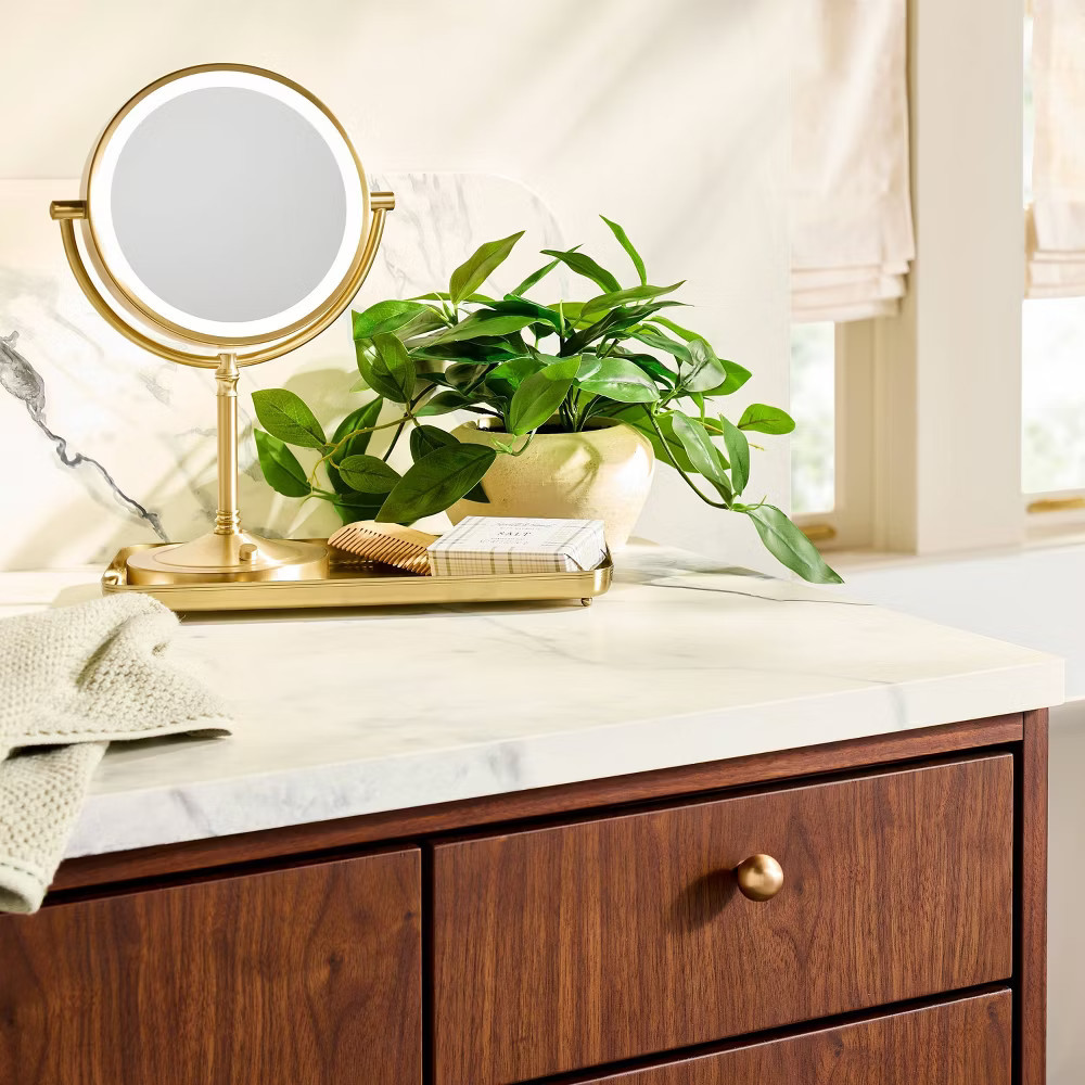 LED Vanity Mirror Brass - Hearth & Hand with Magnolia | eBay | eBay US
