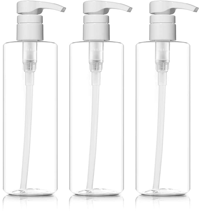 BAR5F Pump Bottles for Shampoo 16 oz, BPA-FREE, Plastic (PETE1) Cylinder, Lock down Pump (Pack of... | Amazon (US)